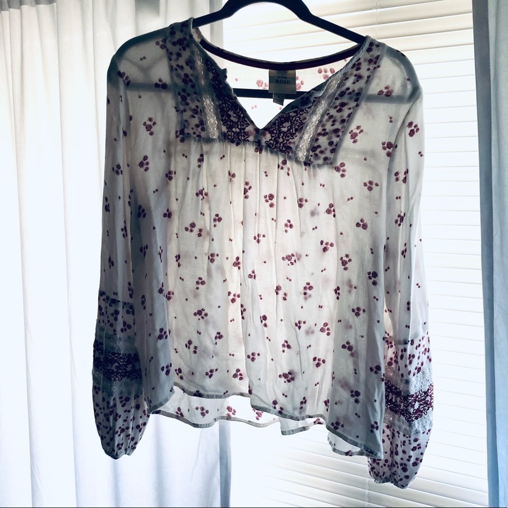 White Boho Top - Picture 1 of 4